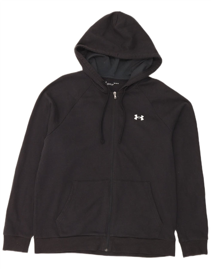 Pulover Under Armour pentru bărbați, cu fermoar, bumbac, negru