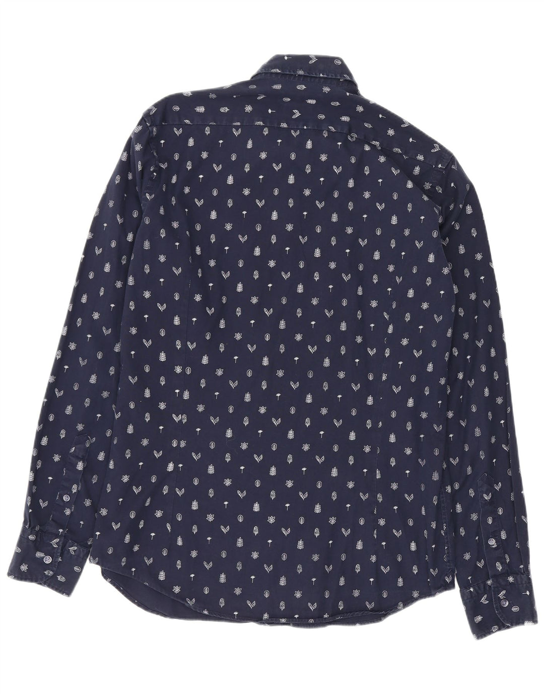 Cămașă Massimo Dutti Bărbați Mediu Bleumarin Floral