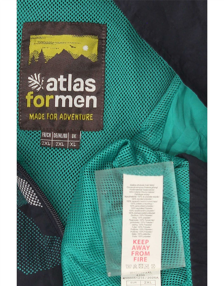 Trening pentru bărbați Atlas For Men Jachetă de top XL Bleumarin Geometric Poliester