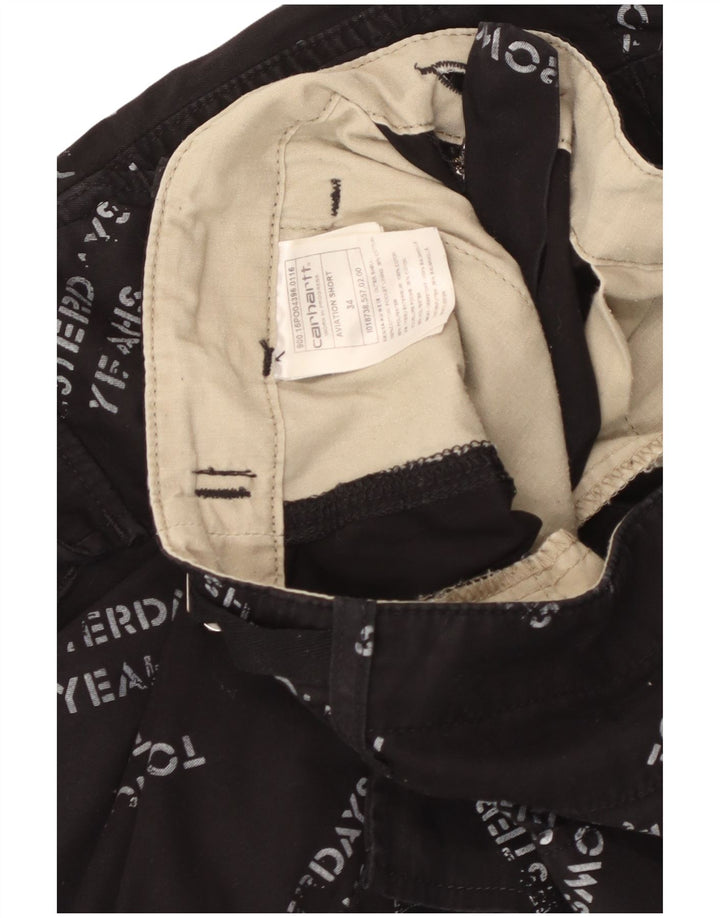 Pantaloni scurți CARHARTT pentru bărbați cu grafic cargo W34, mari, negru, bumbac