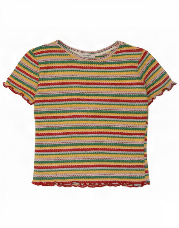 Bluză Crop Top Trafaluc pentru Damă Zara UK 8 Mic, Multicolore, în dungi