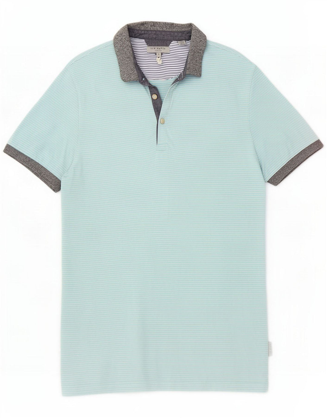 Ted Baker Cămașă Polo pentru bărbați Mărimea 3 Bumbac cu dungi albastre medii