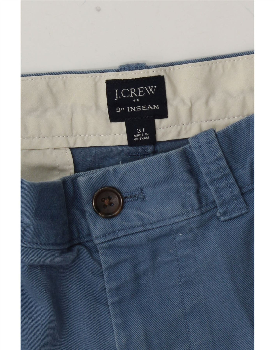 Pantaloni scurți chino pentru bărbați J. CREW W31, bumbac albastru mediu