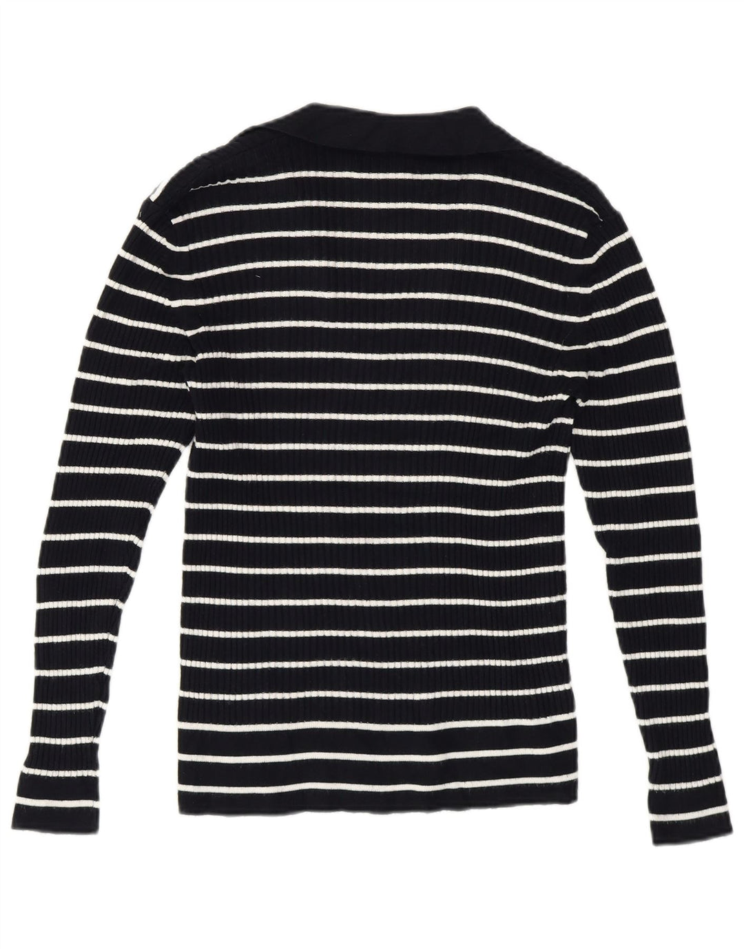Marks & Spencer Pulover cu gât polo pentru femei UK 14 Medium Blue Striped