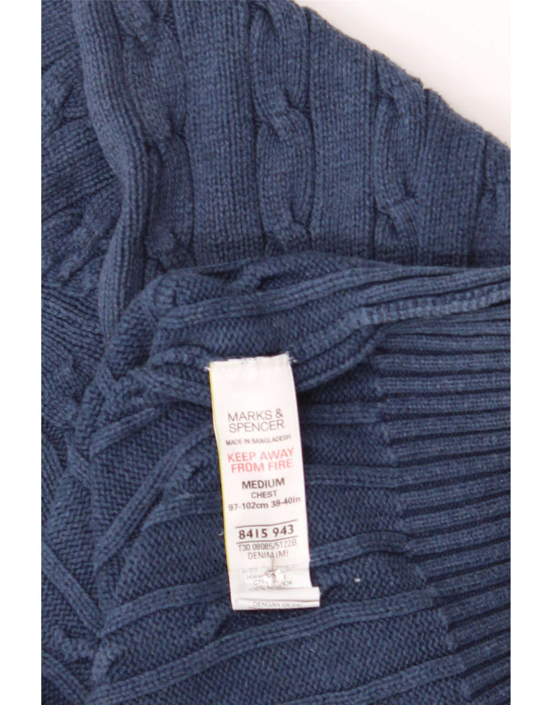 Pulover Marks & Spencer pentru bărbați, Blue Harbour, cu decolteu rotund, bleumarin mediu