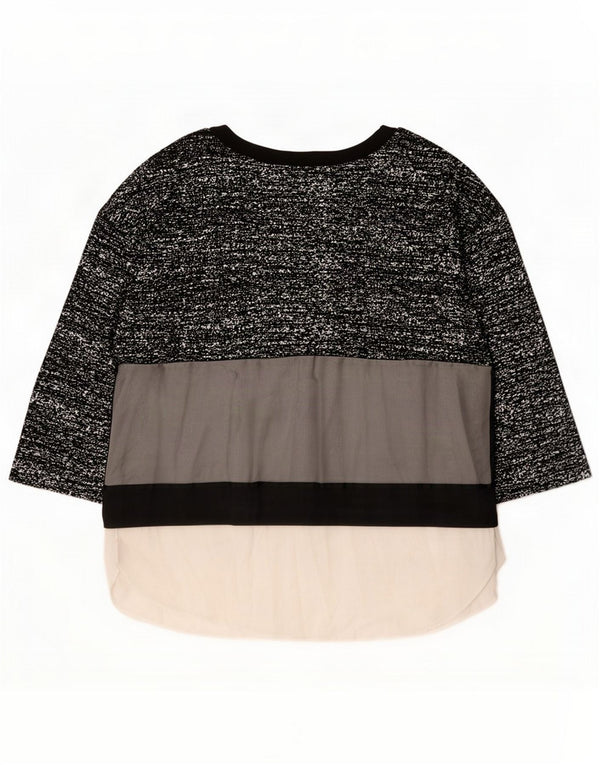 Marella Top pentru femei cu mâneci 3/4 UK 18 XL Black Colorblock