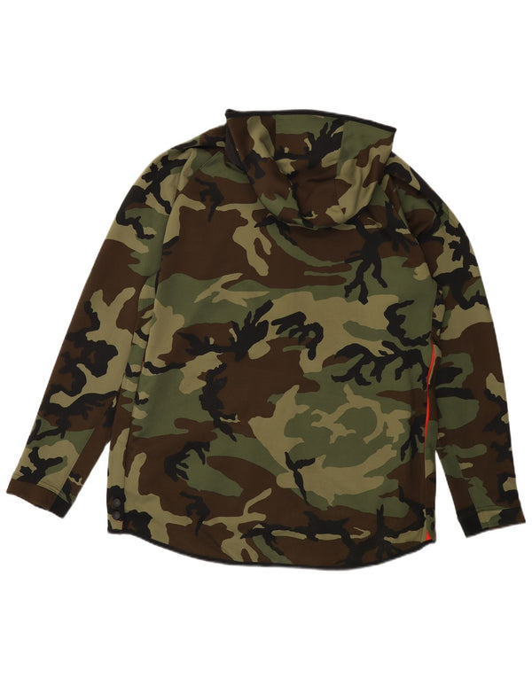 Jachetă de trening cu glugă Nike Dri Fit pentru bărbați, XL, poliester de camuflaj kaki