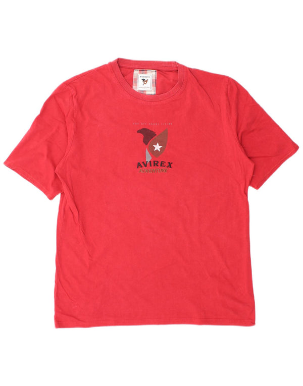 Avirex Tricou grafic pentru femei Top UK 18 XL Red