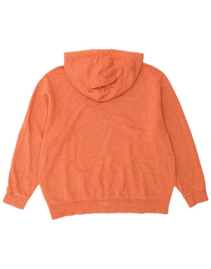 NIKE Mens Hoodie Jumper Small Orange Cotton