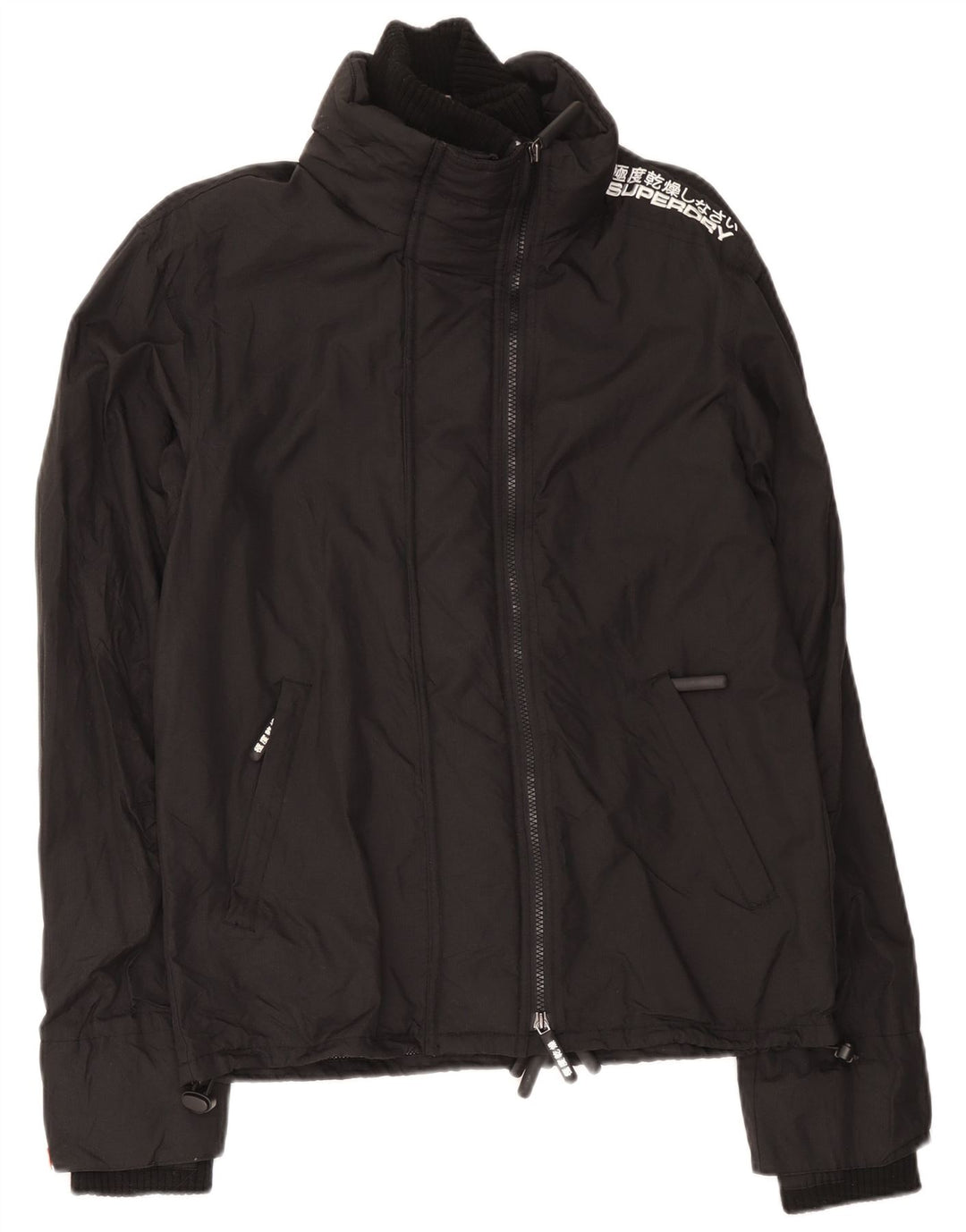 Jachetă Windbreaker Grafică Superdry pentru bărbați UK 38 Medium Black Nylon