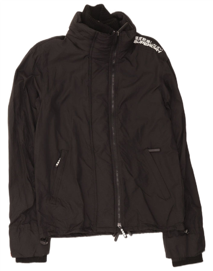 Jachetă Windbreaker Grafică Superdry pentru bărbați UK 38 Medium Black Nylon
