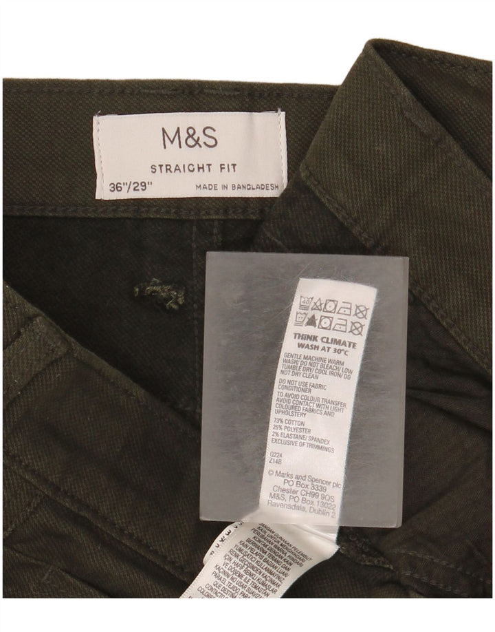Blugi drepti pentru bărbați Marks & Spencer W36 L29 bumbac kaki