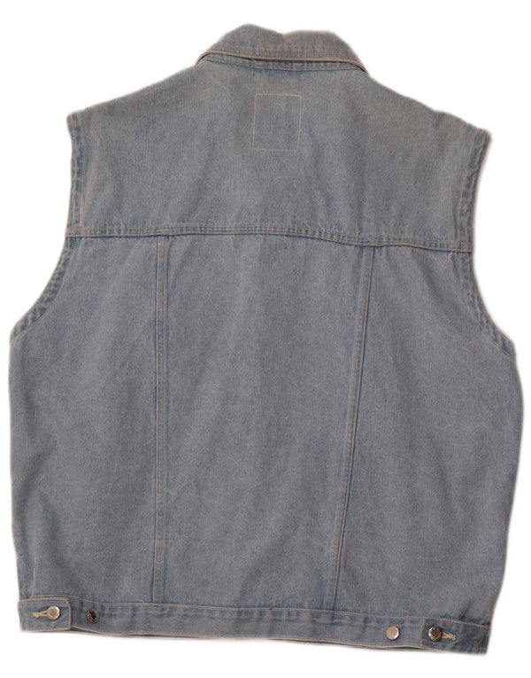 MARCEL CLAIR Gilet de denim pentru bărbați UK 42 XL Bumbac albastru