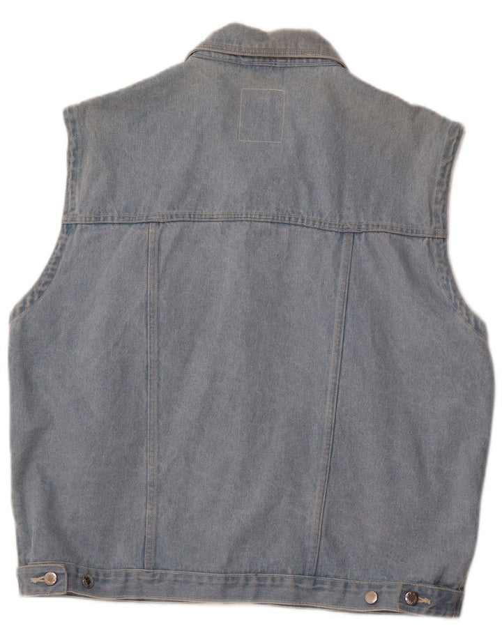 MARCEL CLAIR Gilet de denim pentru bărbați UK 42 XL Bumbac albastru