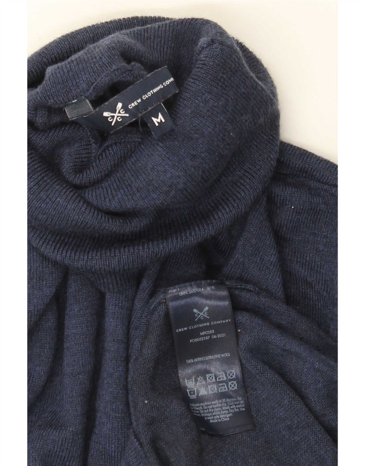 Crew Clothing Pulover pentru bărbați cu gât rulat Pulover Mediu Lână merinos bleumarin