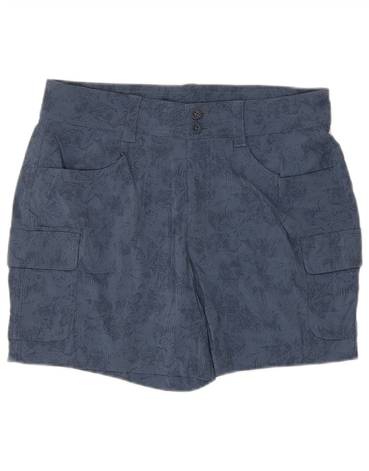 Pantaloni scurti cargo pentru femei Eddie Bauer US 10 Large W32 Blue Floral Nylon