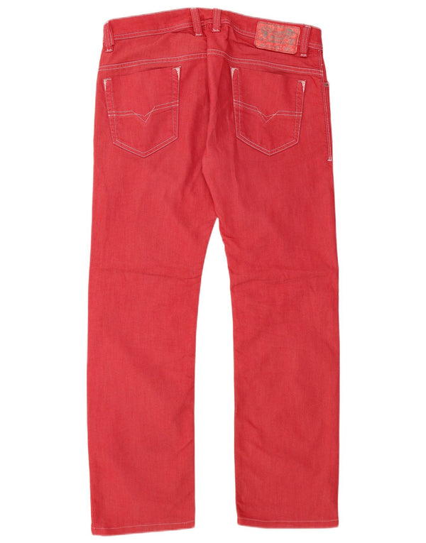 Jeans drepte pentru bărbați Diesel Safado W32 L29 Bumbac roșu