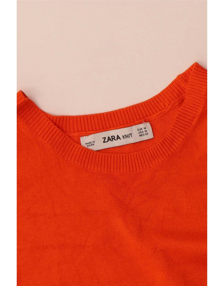 Zara Womens Vest Tank Top UK 12 Medium Orange