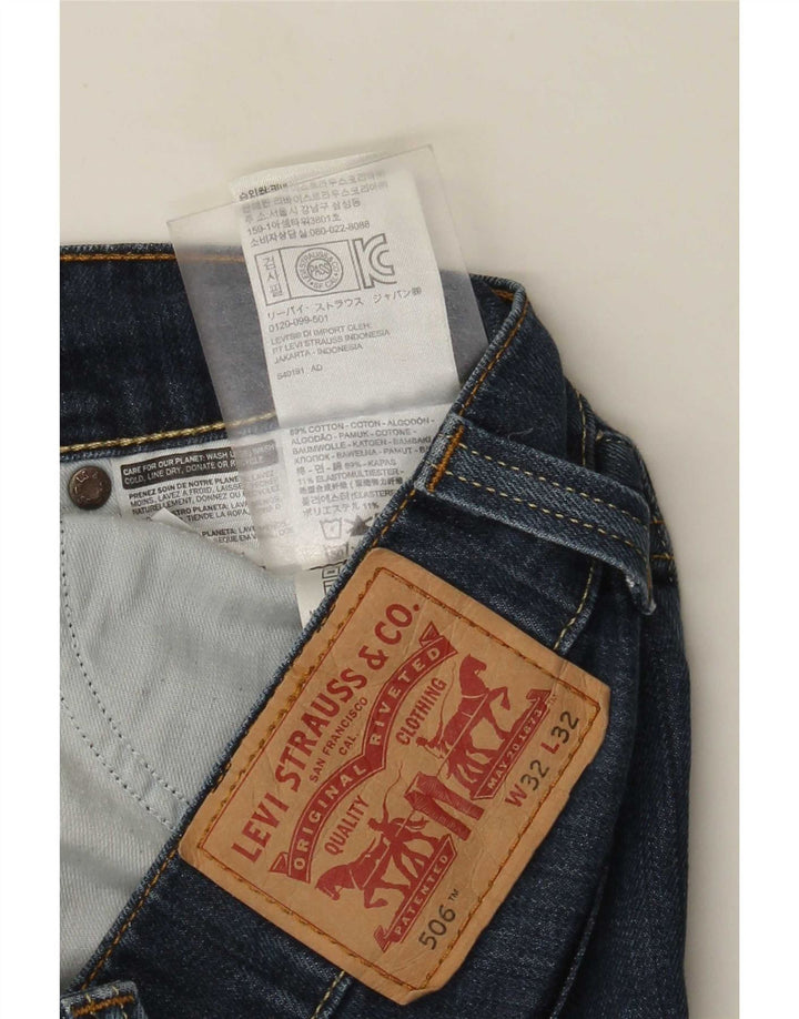 Blugi drepti pentru bărbați Levi's 506 W32 L32 Bumbac albastru