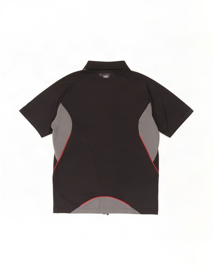 Tricou polo pentru bărbați Adidas, mic, negru, poliester color bloc