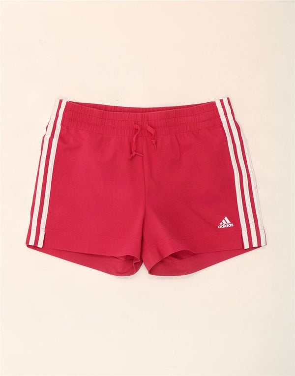 Pantaloni scurți sport Adidas pentru femei UK 12/14, bumbac roz mediu