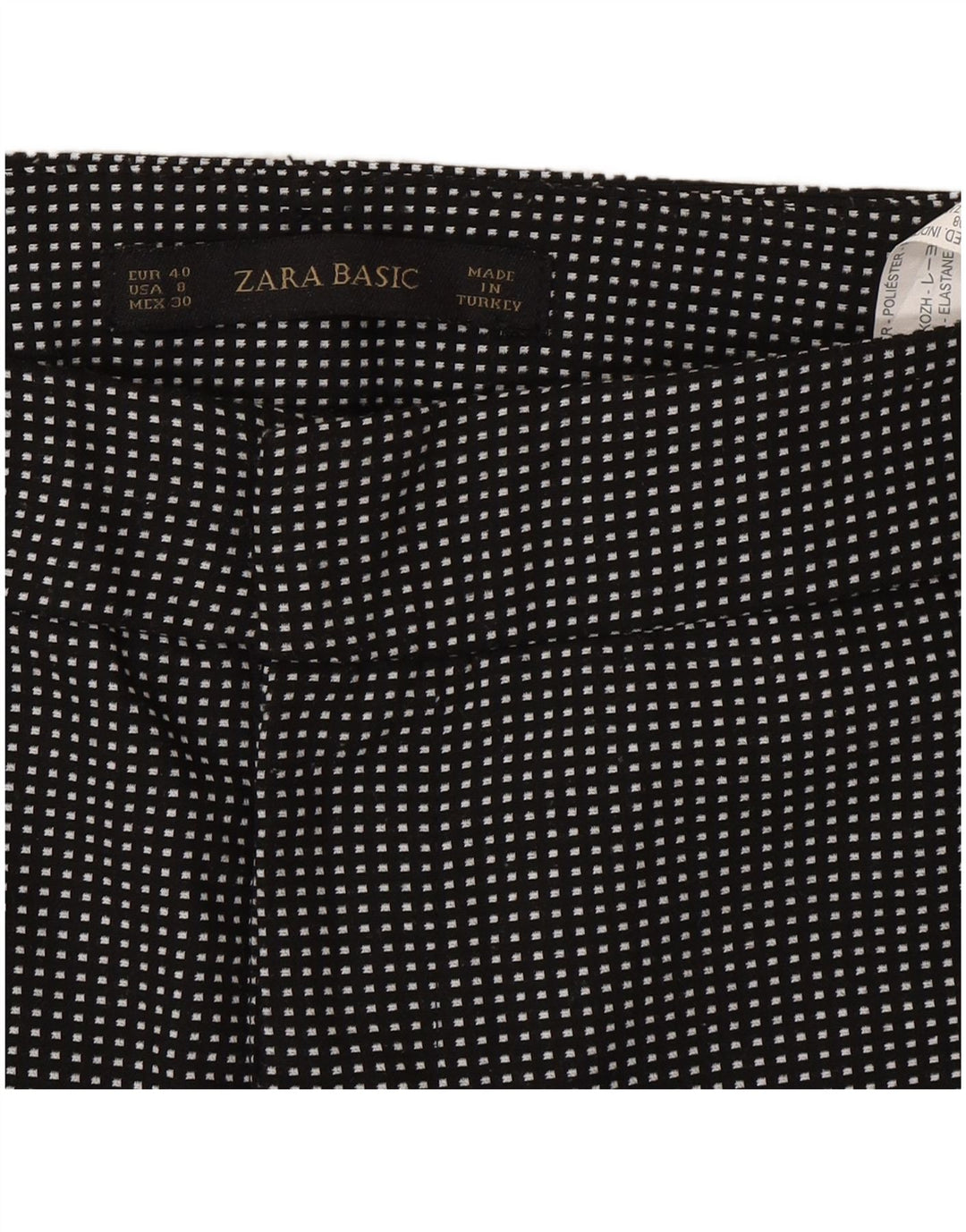 Pantaloni chino slim pentru femei Zara EU 40 Medium W30 L27 Black Spotted