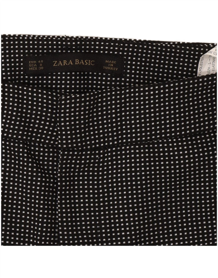 Pantaloni chino slim pentru femei Zara EU 40 Medium W30 L27 Black Spotted