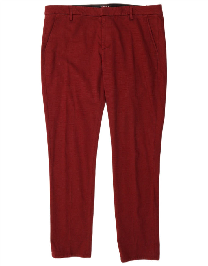 Dondup Pantaloni chino subțiri pentru bărbați L38 L32 bumbac maro