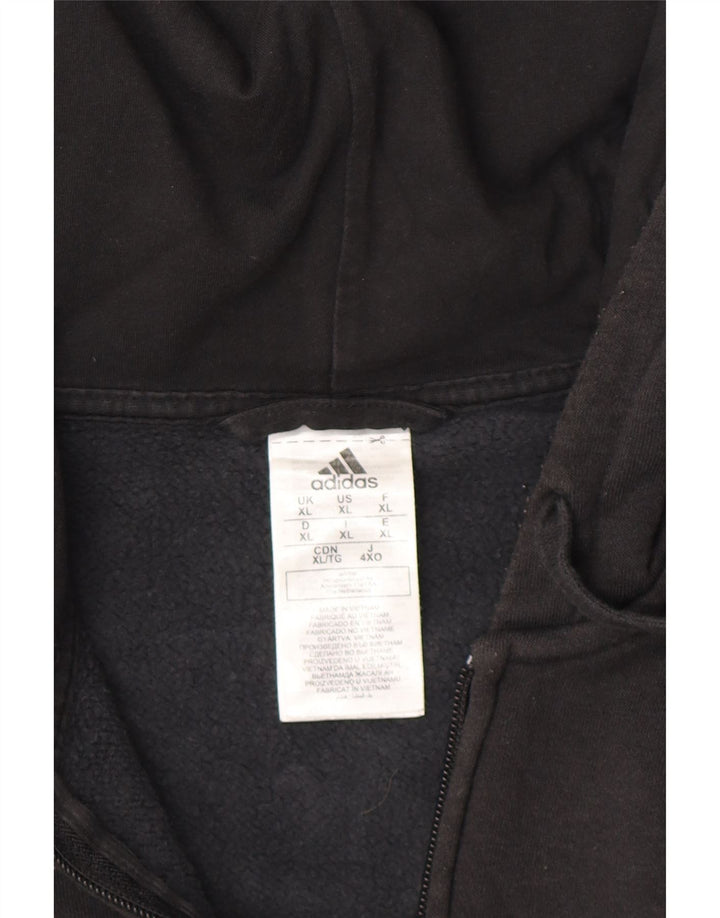 Pulover ADIDAS pentru bărbați, cu fermoar, bumbac XL, negru