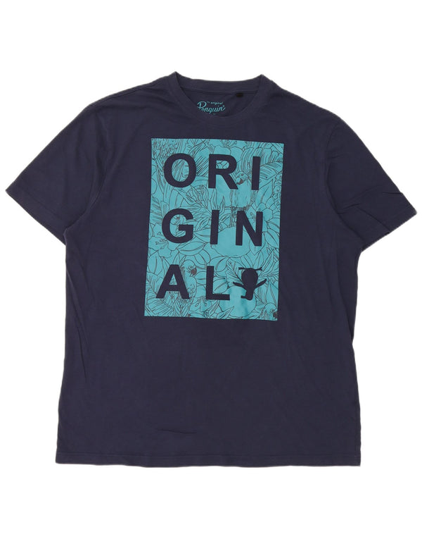 Tricou grafic pentru bărbați Penguin Top 2XL Bumbac bleumarin