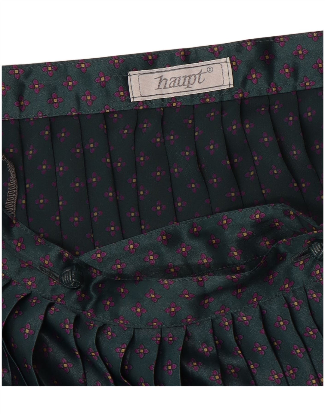 Haupt Fusta plisată cuțit pentru femei W28 Medium Green Floral