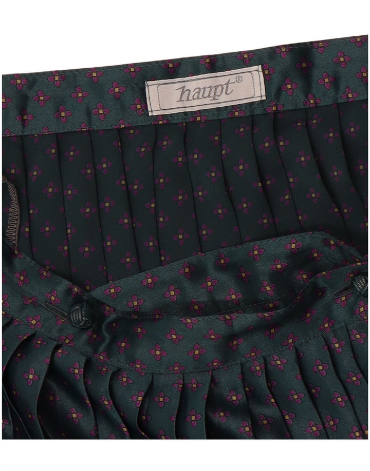 Haupt Fusta plisată cuțit pentru femei W28 Medium Green Floral