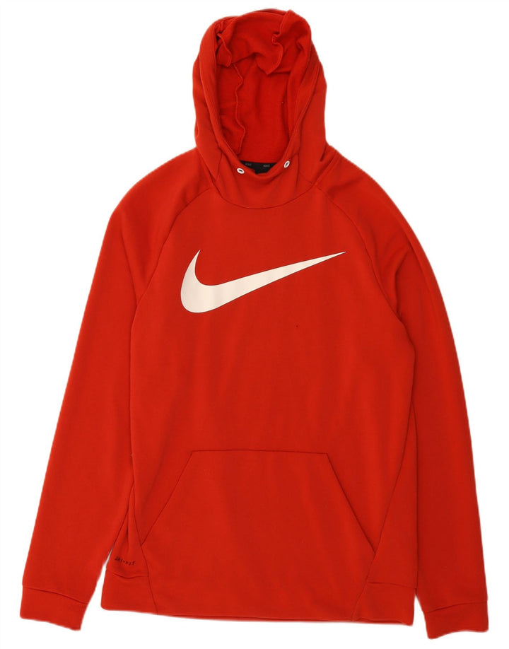 Pulover Nike Dri Fit Graphic pentru bărbați, poliester portocaliu mediu