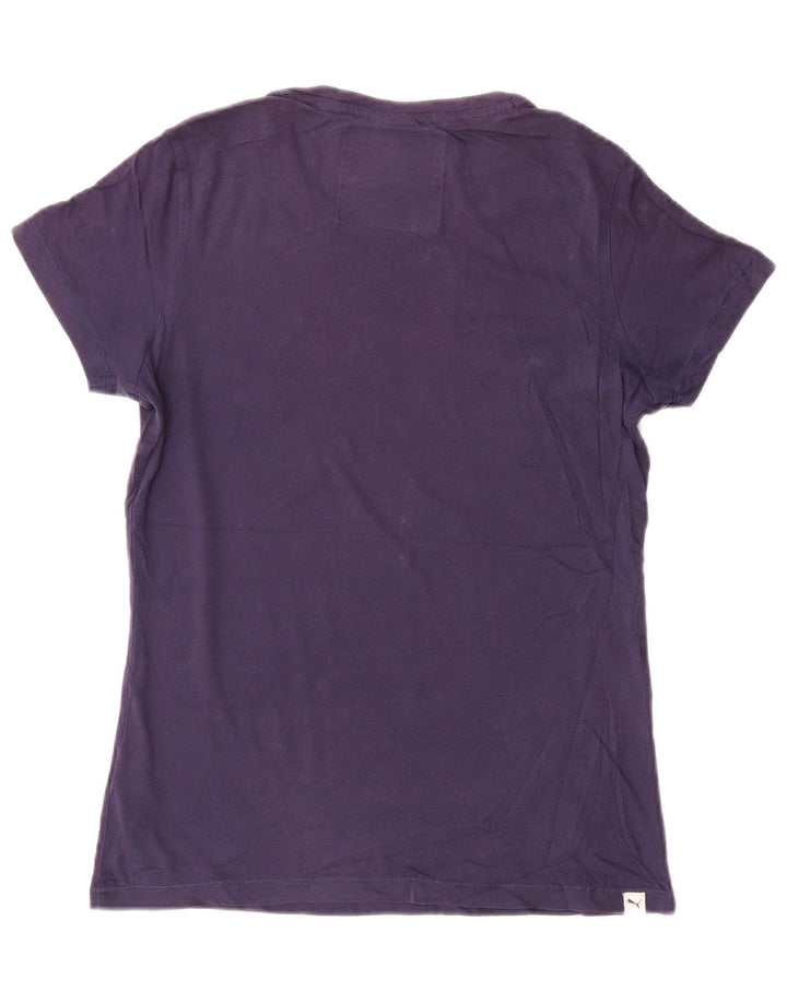 Tricou cu grafic Puma pentru femei Top UK 12 Medium Bleumarin Bumbac