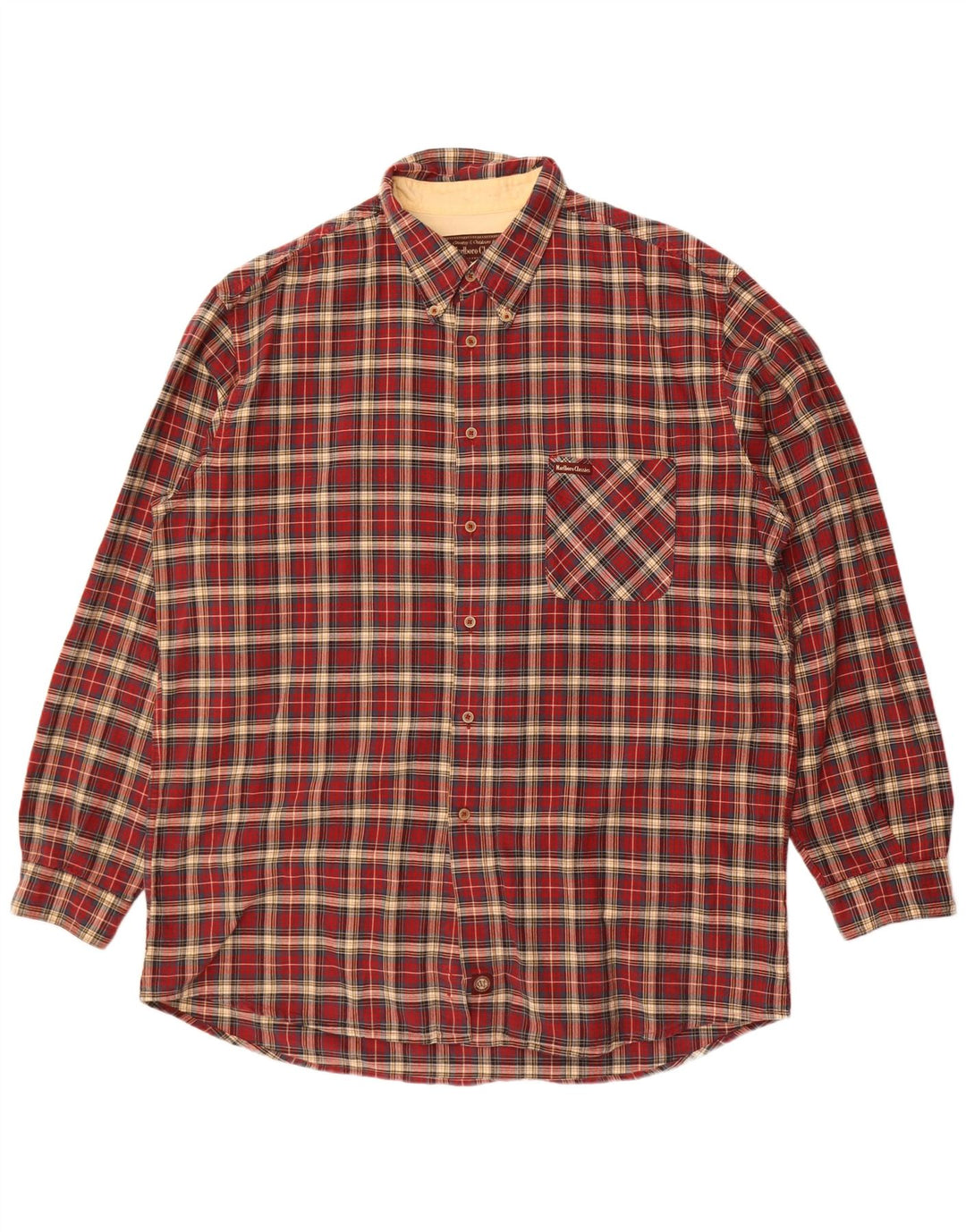 Cămașă pentru bărbați Marlboro Classics 3XL, bumbac carouri roșu