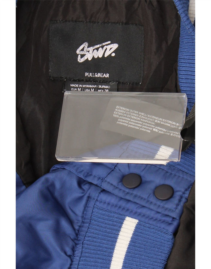 Jachetă pentru bărbați Pull & Bear Boston Varsity UK 38 Medium Blue Colorblock