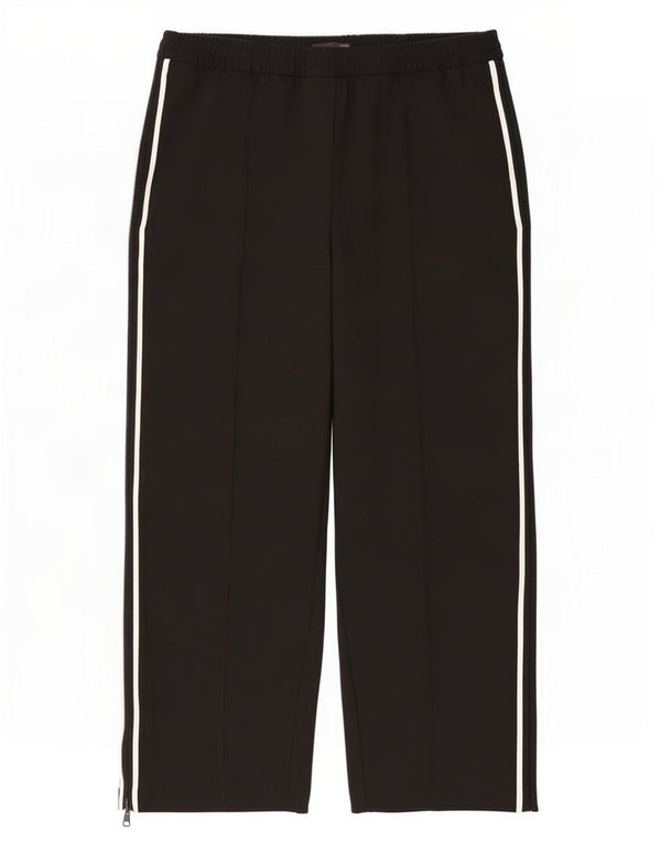 Marks & Spencer Womens Tracksuit Trousers UK 18 XL W38 L28 Black Striped