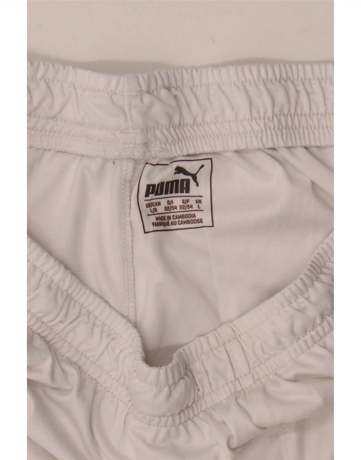 Pantaloni scurți sport Puma pentru bărbați, mari, alb, din poliester