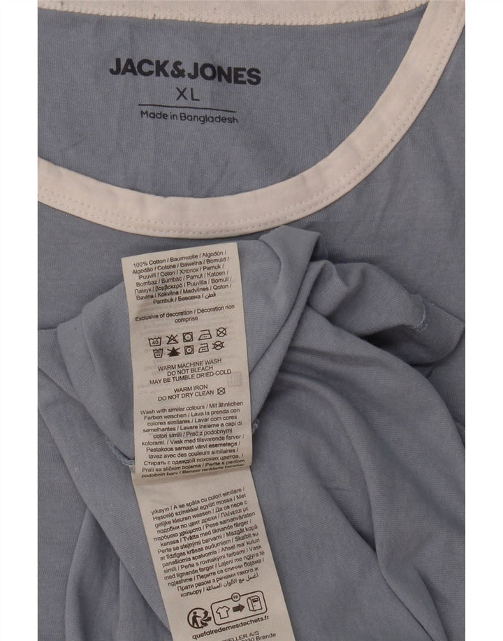 JACK & JONES Tricou Bărbați Top XL Bumbac Albastru