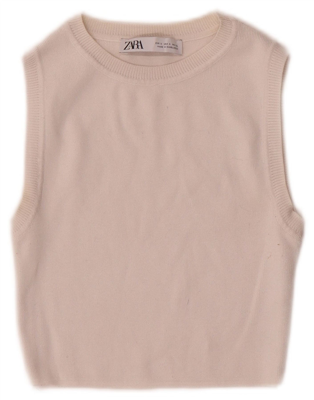 Top cu vestă pentru femei Zara UK 8 Small White Viscose