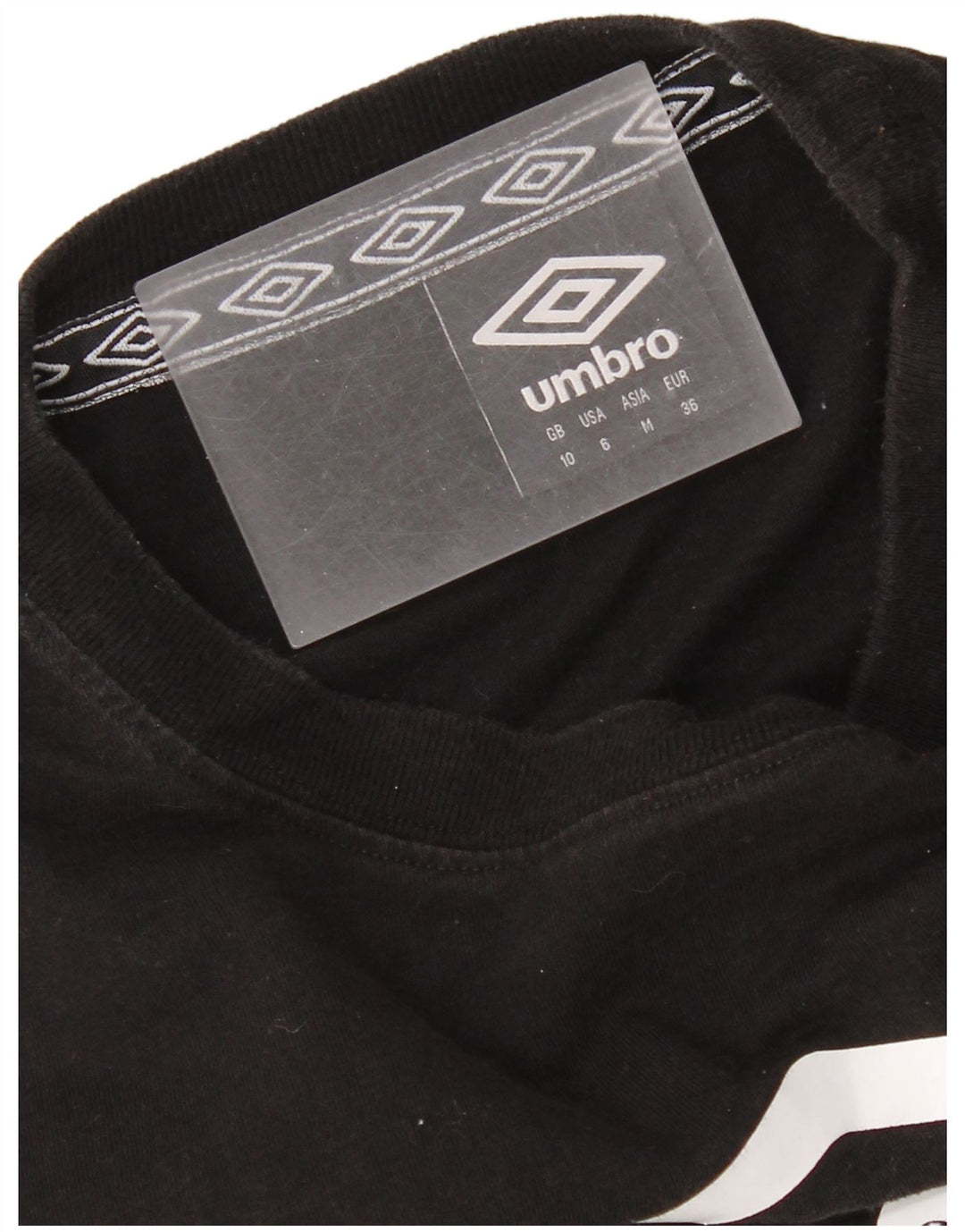 Top cu grafic supradimensionat pentru femei Umbro cu mânecă lungă UK 10 Mic Negru