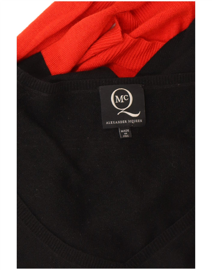 ALEXANDER MCQUEEN Rochie tip pulover pentru femei IT 42 Medium Black Viscose Designer