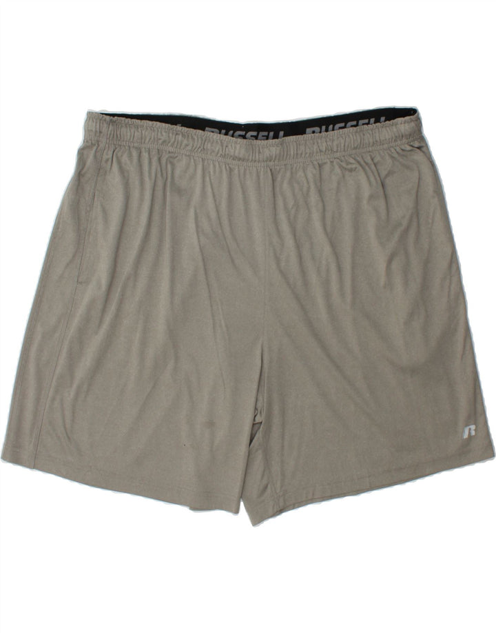 RUSSELL ATHLETIC Mens Sport Shorts 2XL  Grey Polyester Vintage Russell Athletic and Second-Hand Russell Athletic from Messina Hembry 