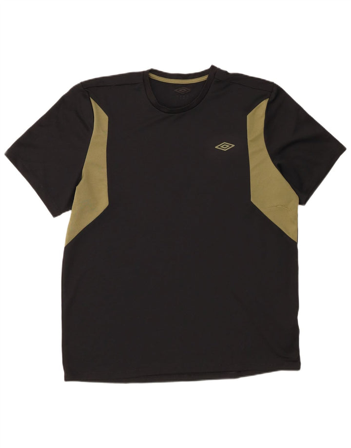 Tricou Bărbați Umbro Top Mediu Negru Poliester Bloc de culoare