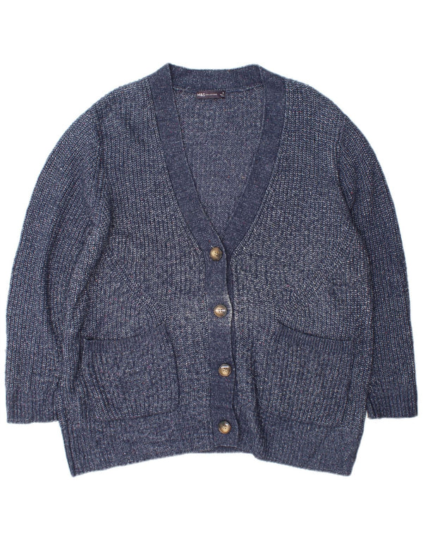 Pulover cardigan supradimensionat pentru femei Marks & Spencer UK 18 XL Blue Flecked