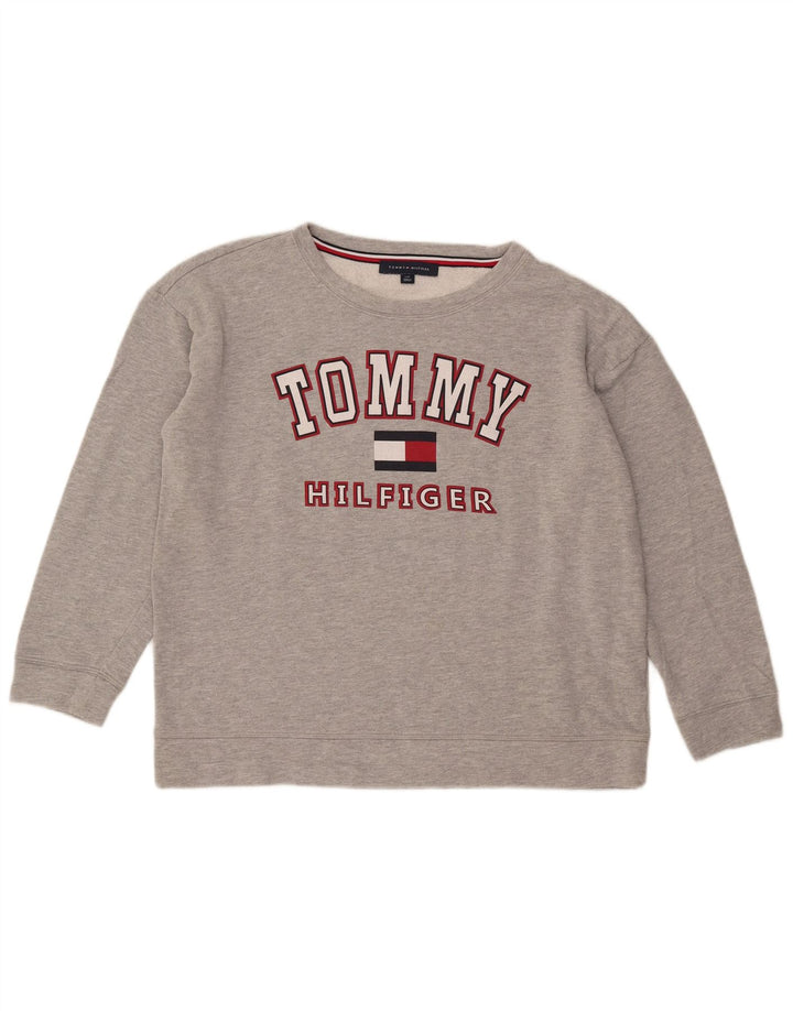 Pulover pentru damă Tommy Hilfiger, cu grafic supradimensionat, UK 16, mare, gri