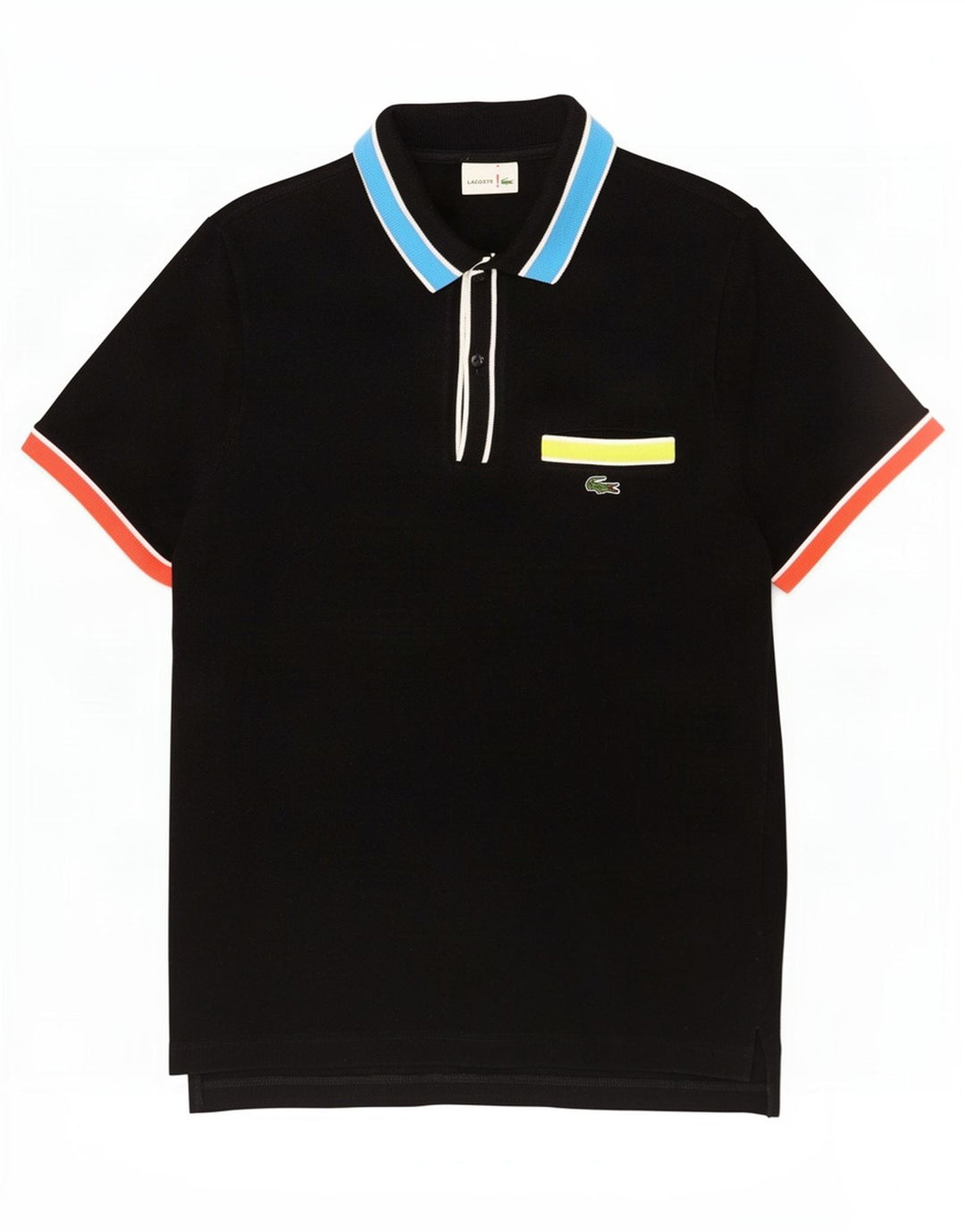 Tricou polo Lacoste pentru bărbați, mărimea 4, mediu negru, bumbac color bloc