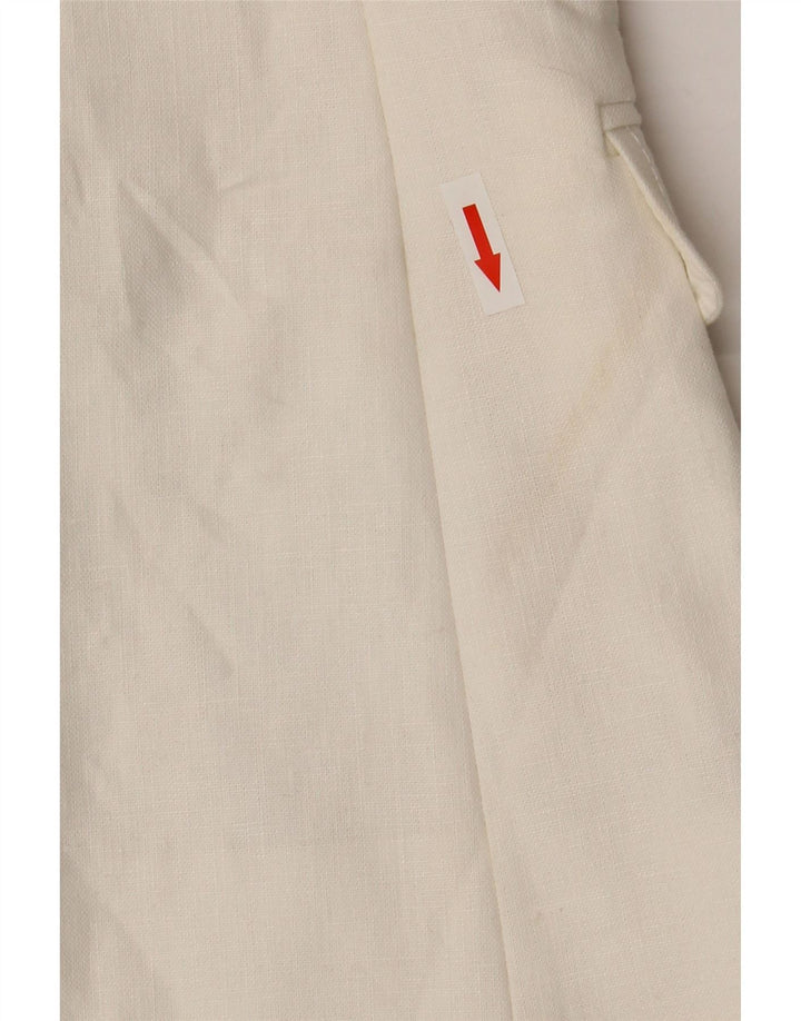 Jachetă blazer pentru femei J. Crew, cu 2 nasturi, US 00 2XS, in alb