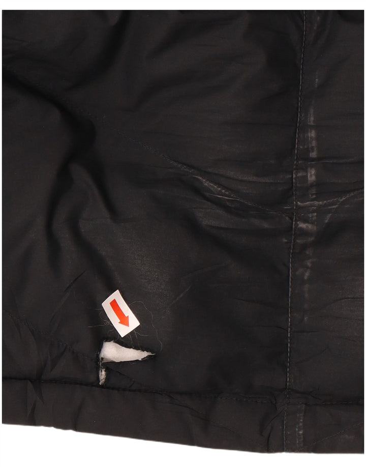 Jachetă căptușită cu glugă Nike pentru băieți 12-13 ani, mare, negru, poliester