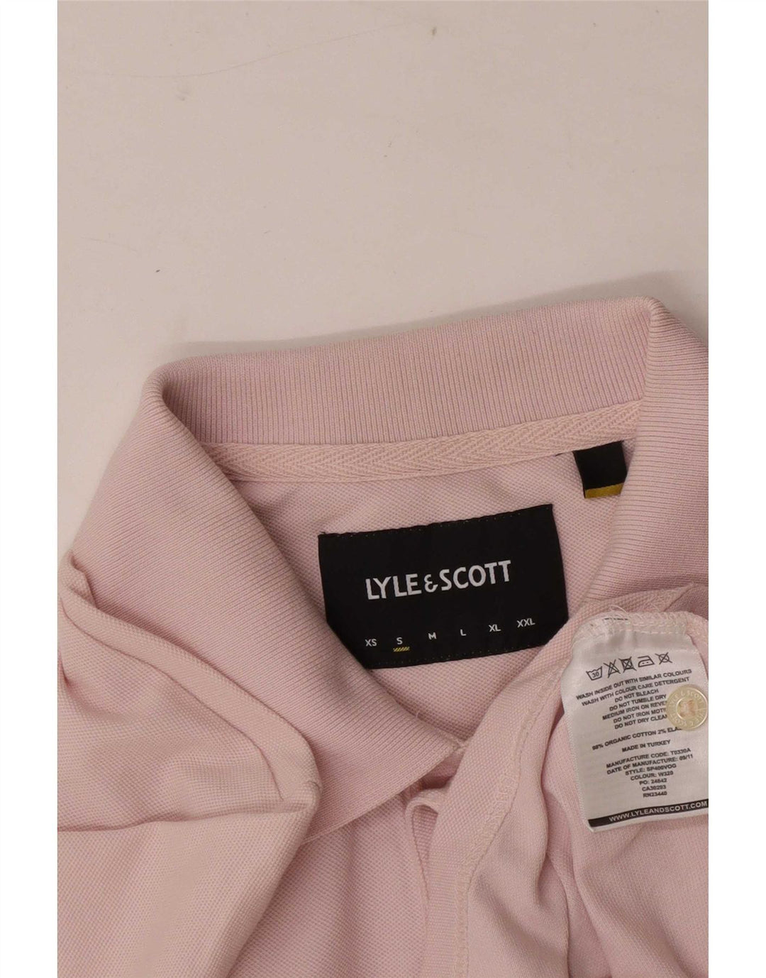 Tricou polo pentru bărbați Lyle & Scott, bumbac roz mic